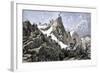 John Charles Fremont (1813-1890) Planting the American Flag on the Rocky Mountains in Colorado in 1-null-Framed Giclee Print