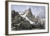 John Charles Fremont (1813-1890) Planting the American Flag on the Rocky Mountains in Colorado in 1-null-Framed Giclee Print