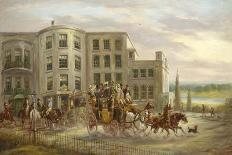 The Bristol Stagecoach Leaving the Fourteen Stars Tavern-John Charles Maggs-Giclee Print