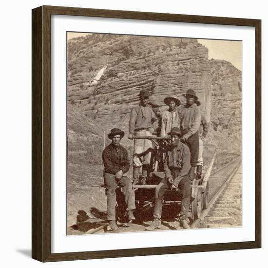 John Chinaman on the Rail Road, C.1870-null-Framed Giclee Print