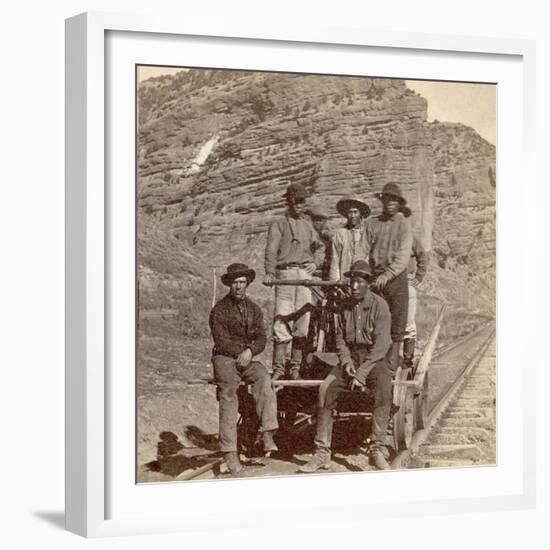 John Chinaman on the Rail Road, C.1870-null-Framed Giclee Print