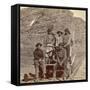 John Chinaman on the Rail Road, C.1870-null-Framed Stretched Canvas