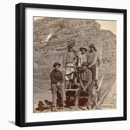 John Chinaman on the Rail Road, C.1870-null-Framed Premium Giclee Print