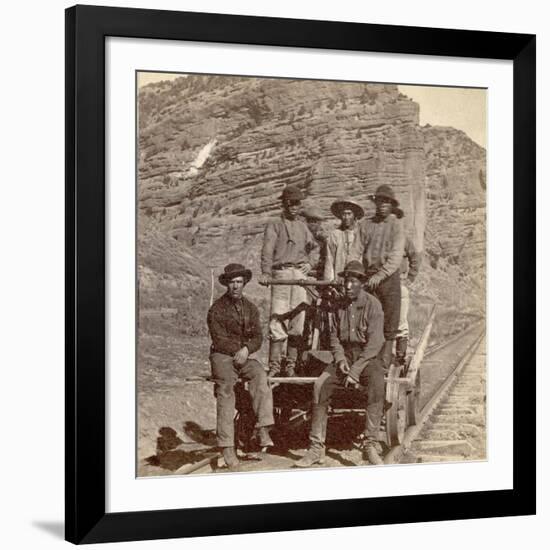 John Chinaman on the Rail Road, C.1870-null-Framed Giclee Print