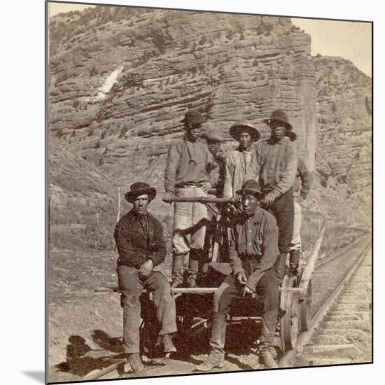 John Chinaman on the Rail Road, C.1870-null-Mounted Giclee Print