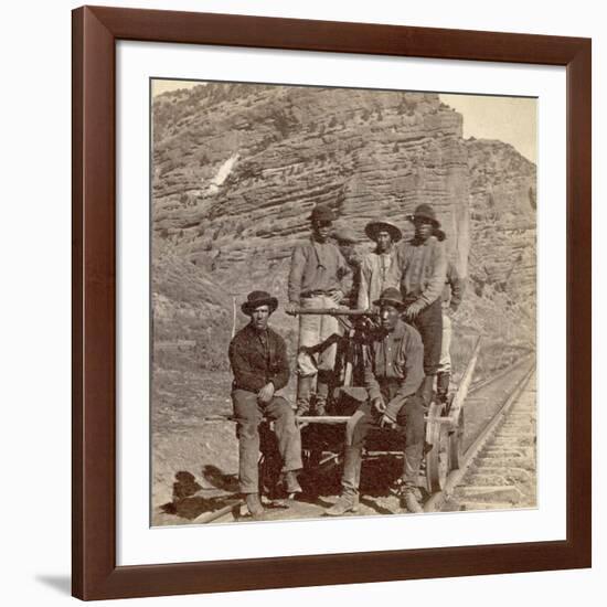 John Chinaman on the Rail Road, C.1870-null-Framed Giclee Print