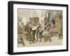John Cicero Attending the First Book Printer in Stendal in 1490-Carl Rohling-Framed Giclee Print