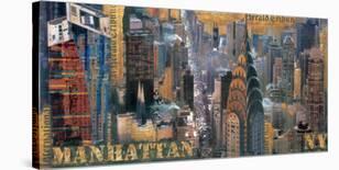 New York City III-John Clarke-Stretched Canvas