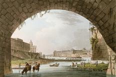 Pulteney Bridge, from 'Bath Illustrated by a Series of Views', Engraved by John Hill-John Claude Nattes-Framed Giclee Print