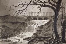 View of the The Outlet of the Serpentine, Hyde Park, London, 1818-John Claude Nattes-Giclee Print