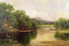 Landscape with Bridge over a Stream-John Clayton Adams-Giclee Print