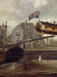 Launch of Fourth-Rate on River Orwell, at Ipswich, Ca 1748-John Cleveley Senior-Giclee Print