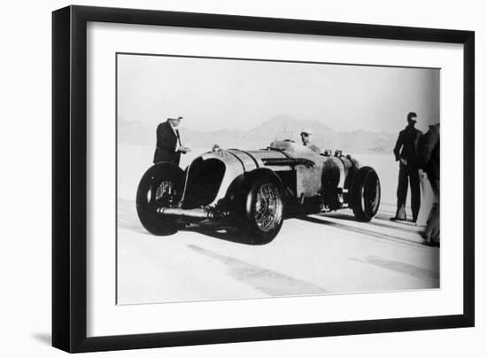 John Cobb in His Napier-Railton, Bonneville Salt Flats, Utah, USA, C1935-C1936-null-Framed Photographic Print