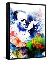 John Coltrane Watercolor-Jack Hunter-Framed Stretched Canvas