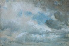Landscape at Hampstead, Tree and Storm Clouds, C.1821 (Oil on Paper Laid Down on Panel)-John Constable-Giclee Print