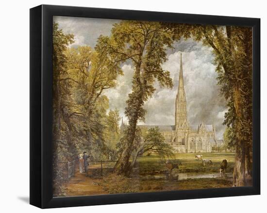 John Constable (The cathedral of Salisbury from the garden of the Bishop of view) Art Poster Print-null-Framed Poster