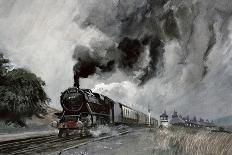Steam Train at Garsdale, Cumbria-John Cooke-Giclee Print