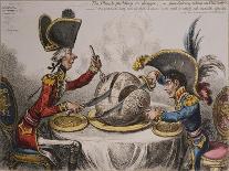 The Plum Pudding in Danger or State Epicures Taking Un Petite Souper, 1805-John Corbet Anderson-Framed Giclee Print