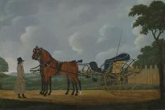 A Gentleman with His Pair of Bays Harnessed to a Curricle-John Cordrey-Giclee Print