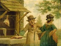 The Village Butcher-John Cranch-Stretched Canvas