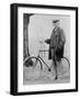 John D. Rockefeller 1939-1937 with His Bicycle after His Retirement, 1913-null-Framed Photo