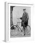 John D. Rockefeller 1939-1937 with His Bicycle after His Retirement, 1913-null-Framed Photo