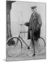 John D. Rockefeller 1939-1937 with His Bicycle after His Retirement, 1913-null-Mounted Photo