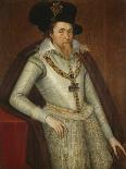 Portrait of King James I-John De Critz The Elder-Stretched Canvas