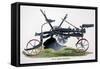 John Deere's Riding Plow-null-Framed Stretched Canvas