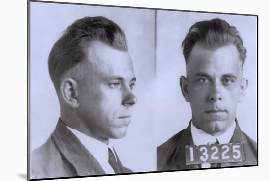 John Dillinger Mugshot, Ca. 1925-null-Mounted Photo