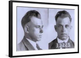 John Dillinger Mugshot, Ca. 1925-null-Framed Photo