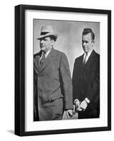 John Dillinger under Arrest in January 1934 (B/W Photo)-American Photographer-Framed Giclee Print