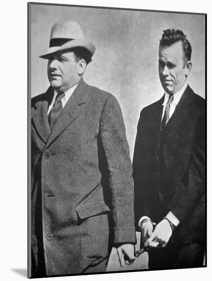 John Dillinger under Arrest in January 1934 (B/W Photo)-American Photographer-Mounted Giclee Print