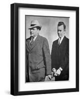 John Dillinger under Arrest in January 1934 (B/W Photo)-American Photographer-Framed Giclee Print