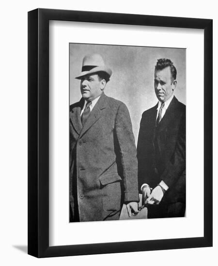 John Dillinger under Arrest in January 1934 (B/W Photo)-American Photographer-Framed Giclee Print