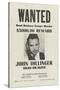 John Dillinger Wanted Poster-null-Stretched Canvas
