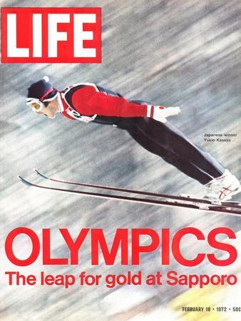 Olympics, Ski Jumper Yukio Kasaya, February 18, 1972
