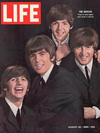 The Beatles, Ringo Starr, George Harrison, Paul Mccartney and John Lennon, August 28, 1964