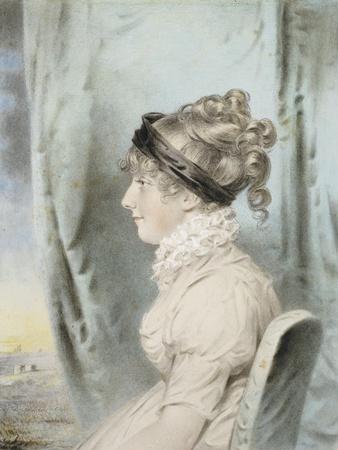 Portrait of a Lady, Identified as Eliza Were Holdsworth, Seated, Half Length, in Profile to the…