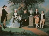 Members of the Wilson family grouped round a memorial of William Pitt the Younger-John Downman-Giclee Print