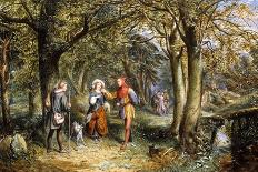 A Scene from 'As You Like It': Rosalind, Celia and Jacques in The Forest of Arden-John Edmund Buckley-Stretched Canvas