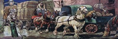 French Dog Cart, Illustration from 'Helpers Without Hands'-John Edwin Noble-Giclee Print