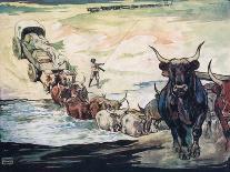 Crossing the River, Illustration from 'Helpers Without Hands' by Gladys Davidson, Published in 1919-John Edwin Noble-Giclee Print