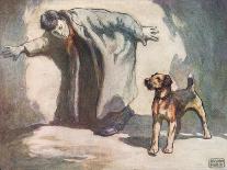 Police Dog at Work, Illustration from 'Helpers Without Hands' by Gladys Davidson, Published in 1919-John Edwin Noble-Framed Giclee Print