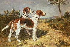 Two Hounds in a Landscape-John Emms-Giclee Print