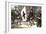 John Endicott Cutting the Cross Out of the King's Banner in Massachusetts Bay Colony, 1600s-null-Framed Giclee Print