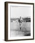 John Evers Chicago Cubs Field View Baseball Photograph - Chicago, IL-Lantern Press-Framed Art Print