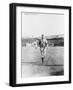 John Evers Chicago Cubs Field View Baseball Photograph - Chicago, IL-Lantern Press-Framed Art Print
