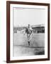 John Evers Chicago Cubs Field View Baseball Photograph - Chicago, IL-Lantern Press-Framed Art Print