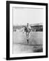 John Evers Chicago Cubs Field View Baseball Photograph - Chicago, IL-Lantern Press-Framed Art Print